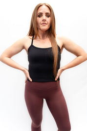 CORE CROP SINGLET BRA BLACK