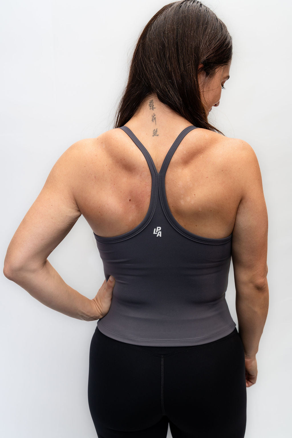 CORE CROP SINGLET BRA GREY
